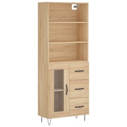 vidaXL Highboard Sonoma-Eiche 69,5x34x180 cm Holzwerkstoff