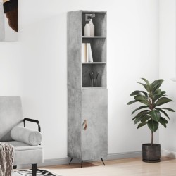 vidaXL Highboard Betongrau 34,5x34x180 cm Holzwerkstoff