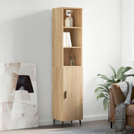 vidaXL Highboard Sonoma-Eiche 34,5x34x180 cm Holzwerkstoff