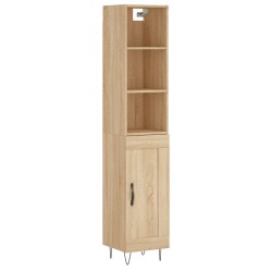 vidaXL Highboard Sonoma-Eiche 34,5x34x180 cm Holzwerkstoff