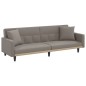 vidaXL Schlafsofa mit Kissen Taupe Stoff vidaXL Schlafsofa mit Kissen Taupe Stoff