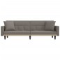 vidaXL Schlafsofa mit Kissen Taupe Stoff vidaXL Schlafsofa mit Kissen Taupe Stoff