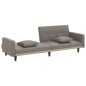 vidaXL Schlafsofa mit Kissen Taupe Stoff vidaXL Schlafsofa mit Kissen Taupe Stoff
