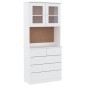vidaXL Highboard ALTA Weiß 77x35x165 cm Massivholz Kiefer vidaXL Highboard ALTA Weiß 77x35x165 cm Massivholz Kiefer