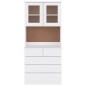 vidaXL Highboard ALTA Weiß 77x35x165 cm Massivholz Kiefer vidaXL Highboard ALTA Weiß 77x35x165 cm Massivholz Kiefer
