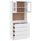 vidaXL Highboard ALTA Weiß 77x35x165 cm Massivholz Kiefer vidaXL Highboard ALTA Weiß 77x35x165 cm Massivholz Kiefer