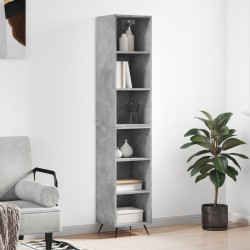 vidaXL Highboard Betongrau 34,5x32,5x180 cm Holzwerkstoff