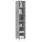 vidaXL Highboard Betongrau 34,5x32,5x180 cm Holzwerkstoff vidaXL Highboard Betongrau 34,5x32,5x180 cm Holzwerkstoff
