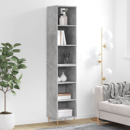 vidaXL Highboard Betongrau 34,5x32,5x180 cm Holzwerkstoff