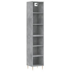 vidaXL Highboard Betongrau 34,5x32,5x180 cm Holzwerkstoff