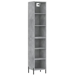 vidaXL Highboard Betongrau 34,5x32,5x180 cm Holzwerkstoff