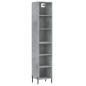 vidaXL Highboard Betongrau 34,5x32,5x180 cm Holzwerkstoff vidaXL Highboard Betongrau 34,5x32,5x180 cm Holzwerkstoff