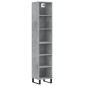 vidaXL Highboard Betongrau 34,5x32,5x180 cm Holzwerkstoff vidaXL Highboard Betongrau 34,5x32,5x180 cm Holzwerkstoff