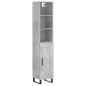 vidaXL Highboard Betongrau 34,5x34x180 cm Holzwerkstoff vidaXL Highboard Betongrau 34,5x34x180 cm Holzwerkstoff