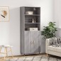 vidaXL Highboard Grau Sonoma 69,5x34x180 cm Holzwerkstoff vidaXL Highboard Grau Sonoma 69,5x34x180 cm Holzwerkstoff