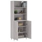 vidaXL Highboard Grau Sonoma 69,5x34x180 cm Holzwerkstoff vidaXL Highboard Grau Sonoma 69,5x34x180 cm Holzwerkstoff