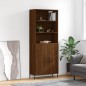 vidaXL Highboard Braun Eichen-Optik 69,5x34x180 cm Holzwerkstoff vidaXL Highboard Braun Eichen-Optik 69,5x34x180 cm Holzwerkstoff
