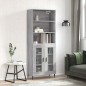 vidaXL Highboard Grau Sonoma 69,5x34x180 cm Holzwerkstoff vidaXL Highboard Grau Sonoma 69,5x34x180 cm Holzwerkstoff