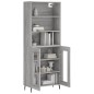 vidaXL Highboard Grau Sonoma 69,5x34x180 cm Holzwerkstoff vidaXL Highboard Grau Sonoma 69,5x34x180 cm Holzwerkstoff