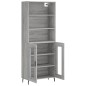 vidaXL Highboard Grau Sonoma 69,5x34x180 cm Holzwerkstoff vidaXL Highboard Grau Sonoma 69,5x34x180 cm Holzwerkstoff
