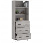 vidaXL Highboard Grau Sonoma 69,5x34x180 cm Holzwerkstoff vidaXL Highboard Grau Sonoma 69,5x34x180 cm Holzwerkstoff