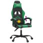Gaming-Stuhl Drehbar Schwarz und Grün Kunstleder Gaming-Stuhl Drehbar Schwarz und Grün Kunstleder