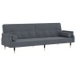 Schlafsofa mit Kissen Dunkelgrau Samt Schlafsofa mit Kissen Dunkelgrau Samt