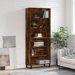 vidaXL Highboard Räuchereiche 69,5x32,5x180 cm Holzwerkstoff