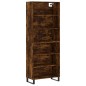 vidaXL Highboard Räuchereiche 69,5x32,5x180 cm Holzwerkstoff vidaXL Highboard Räuchereiche 69,5x32,5x180 cm Holzwerkstoff