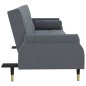 Schlafsofa mit Kissen Dunkelgrau Samt Schlafsofa mit Kissen Dunkelgrau Samt