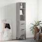 vidaXL Highboard Grau Sonoma 34,5x34x180 cm Holzwerkstoff vidaXL Highboard Grau Sonoma 34,5x34x180 cm Holzwerkstoff