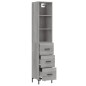 vidaXL Highboard Grau Sonoma 34,5x34x180 cm Holzwerkstoff vidaXL Highboard Grau Sonoma 34,5x34x180 cm Holzwerkstoff