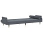 Schlafsofa mit Kissen Dunkelgrau Samt Schlafsofa mit Kissen Dunkelgrau Samt