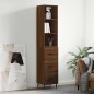 vidaXL Highboard Braun Eichen-Optik 34,5x34x180 cm Holzwerkstoff vidaXL Highboard Braun Eichen-Optik 34,5x34x180 cm Holzwerkstoff
