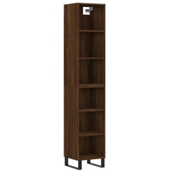 vidaXL Highboard Braun Eichen-Optik 34,5x32,5x180 cm Holzwerkstoff