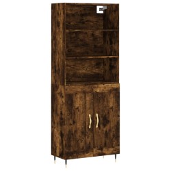 vidaXL Highboard Räuchereiche 69,5x34x180 cm Holzwerkstoff
