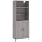 vidaXL Highboard Grau Sonoma 69,5x34x180 cm Holzwerkstoff vidaXL Highboard Grau Sonoma 69,5x34x180 cm Holzwerkstoff