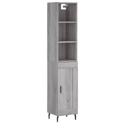 vidaXL Highboard Grau Sonoma 34,5x34x180 cm Holzwerkstoff