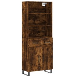vidaXL Highboard Räuchereiche 69,5x34x180 cm Holzwerkstoff
