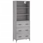 vidaXL Highboard Grau Sonoma 69,5x34x180 cm Holzwerkstoff vidaXL Highboard Grau Sonoma 69,5x34x180 cm Holzwerkstoff