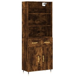 vidaXL Highboard Räuchereiche 69,5x34x180 cm Holzwerkstoff