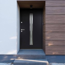 vidaXL Haustür Anthrazit 100x200 cm Aluminium