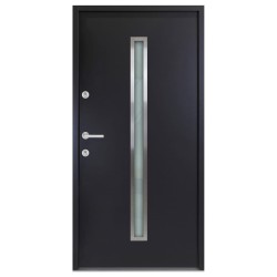 vidaXL Haustür Anthrazit 100x200 cm Aluminium