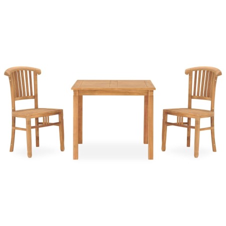 vidaXL 3-tlg. Garten-Essgruppe Massivholz Teak 