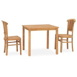 vidaXL 3-tlg. Garten-Essgruppe Massivholz Teak 