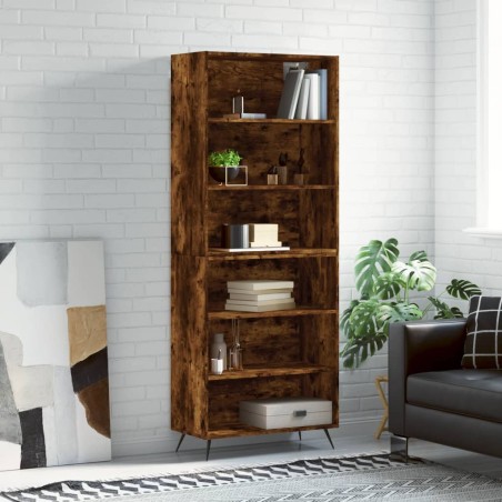 vidaXL Highboard Räuchereiche 69,5x32,5x180 cm Holzwerkstoff