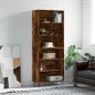 vidaXL Highboard Räuchereiche 69,5x32,5x180 cm Holzwerkstoff vidaXL Highboard Räuchereiche 69,5x32,5x180 cm Holzwerkstoff