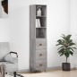 vidaXL Highboard Grau Sonoma 34,5x34x180 cm Holzwerkstoff vidaXL Highboard Grau Sonoma 34,5x34x180 cm Holzwerkstoff