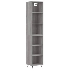 vidaXL Highboard Grau Sonoma 34,5x32,5x180 cm Holzwerkstoff
