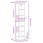 vidaXL Highboard Grau Sonoma 34,5x32,5x180 cm Holzwerkstoff vidaXL Highboard Grau Sonoma 34,5x32,5x180 cm Holzwerkstoff